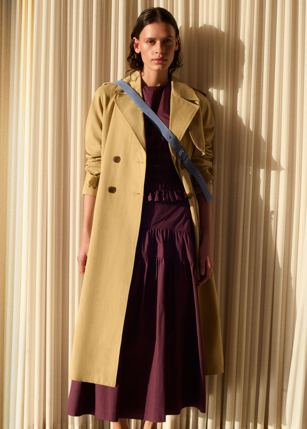 Neutral Riley Trench Coat