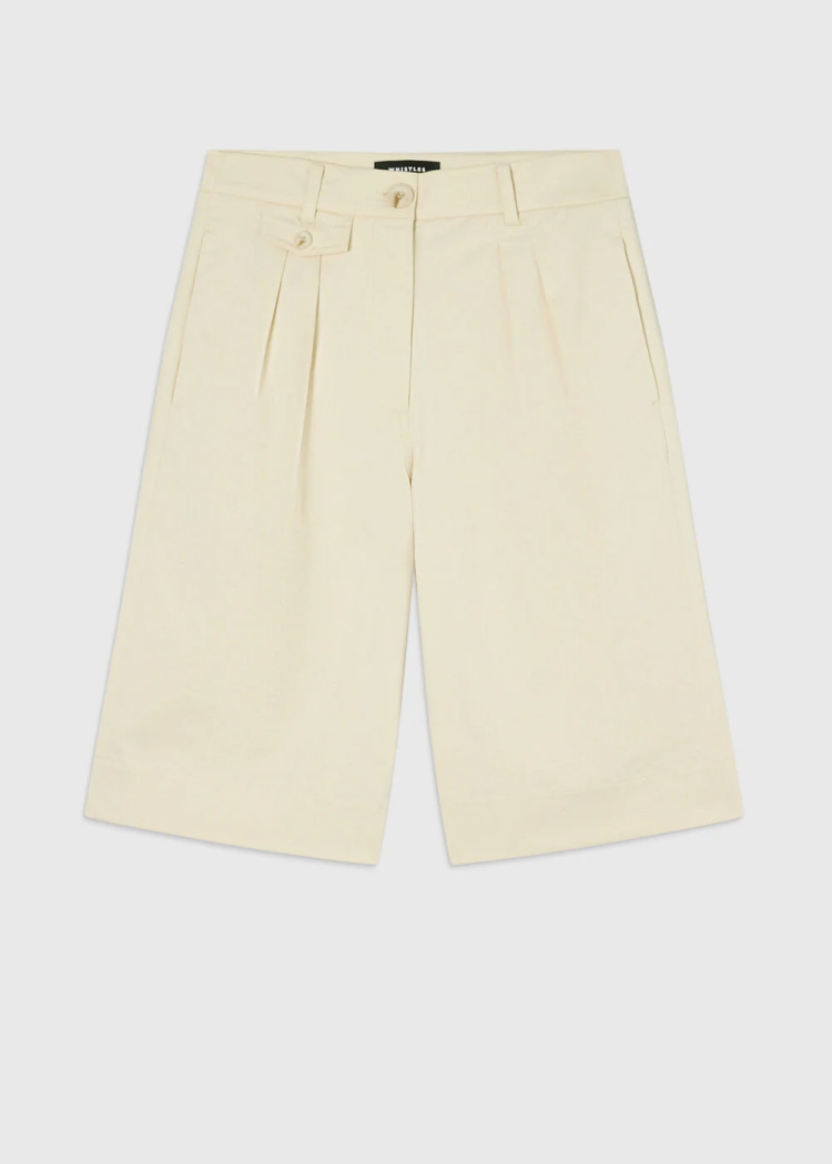 Neutral Cotton Bermuda Short