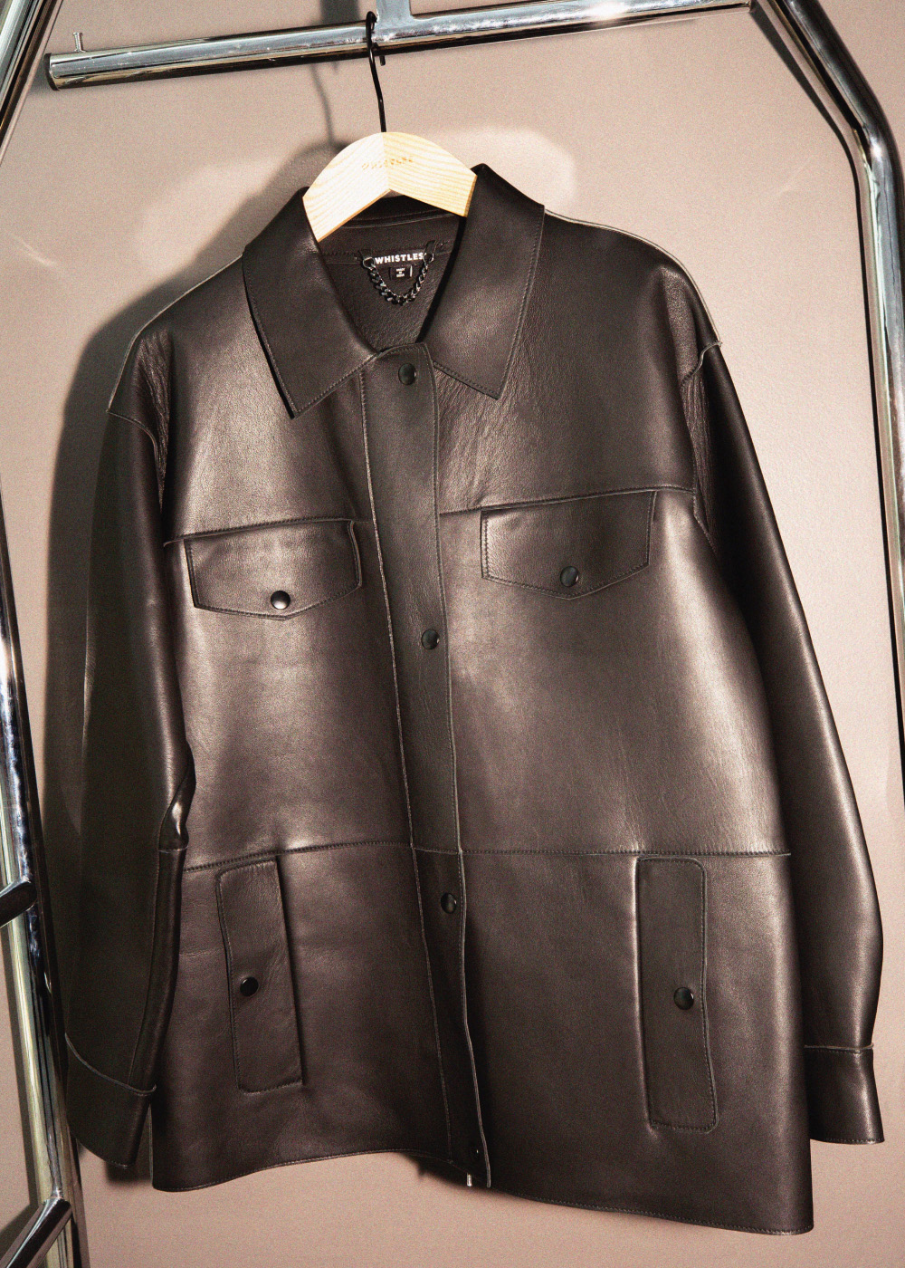 Black Clean Bonded Leather Jacket