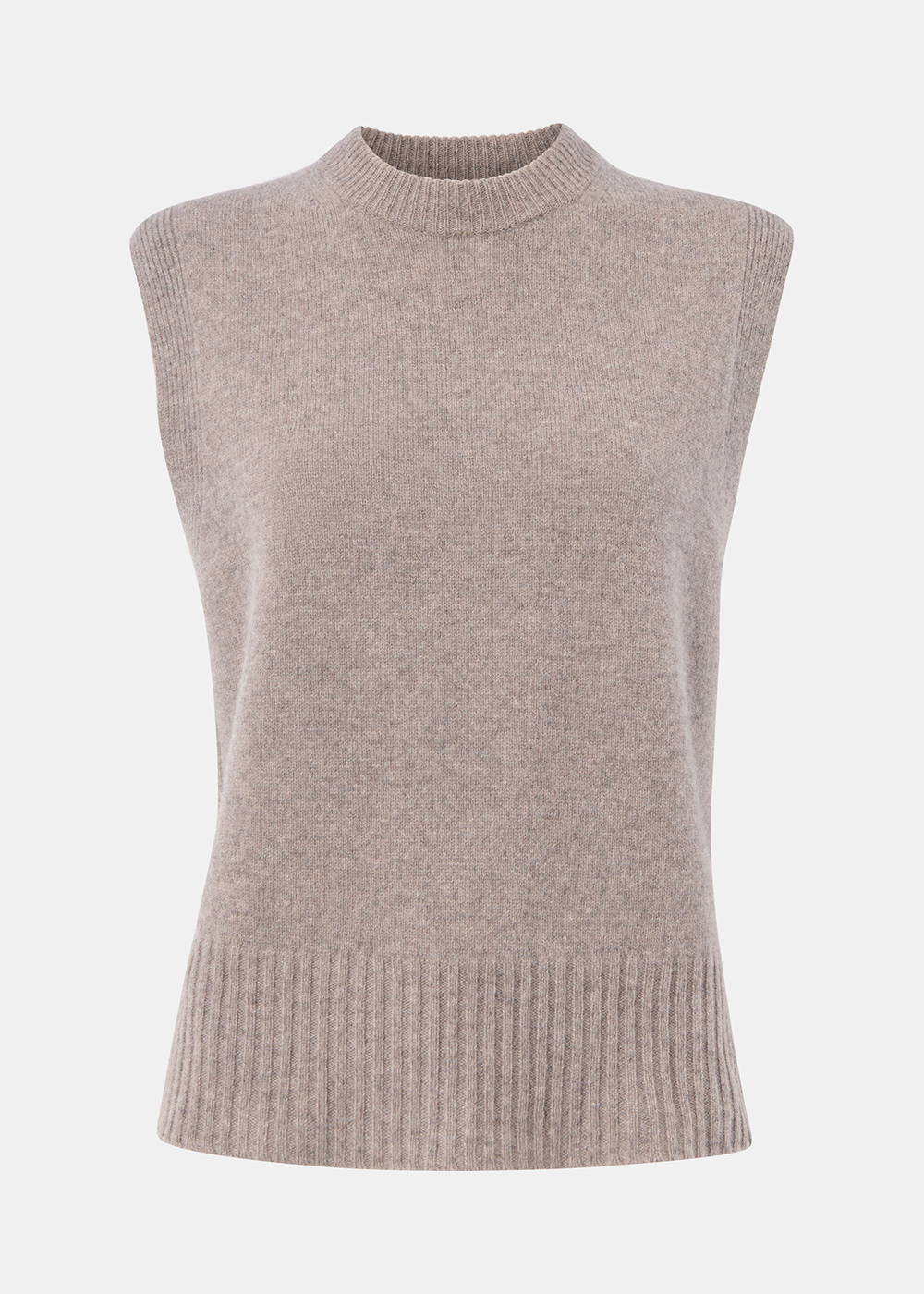 Neutral Wool Sleeveless Tank