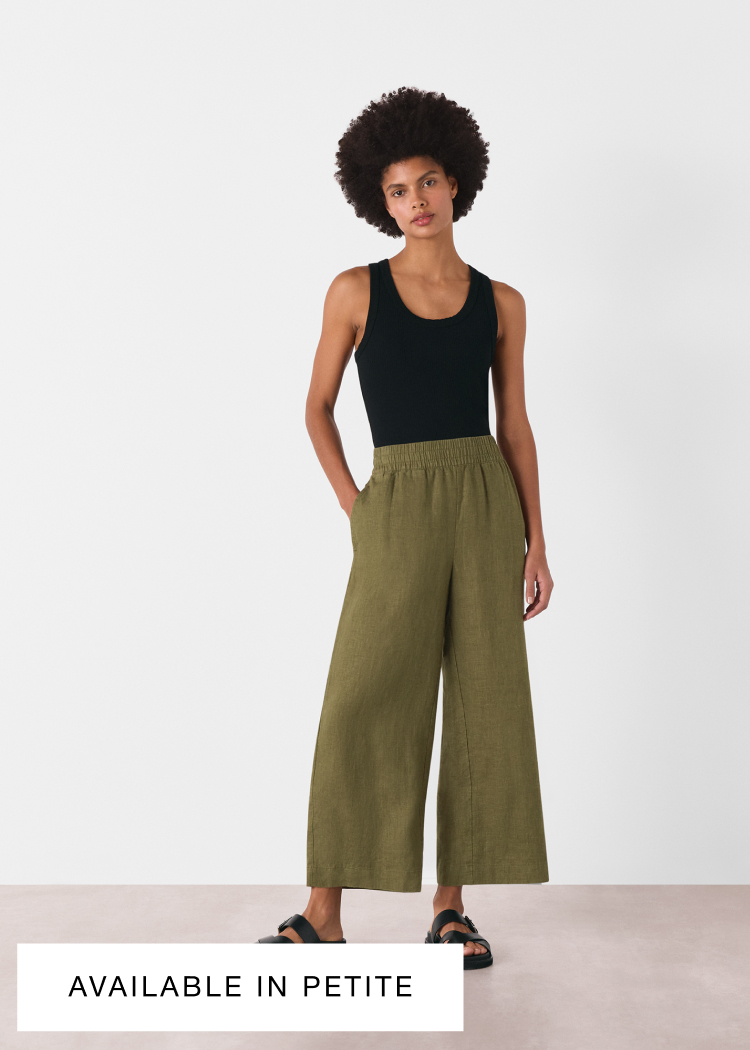 Khaki Linen Pocket Trouser