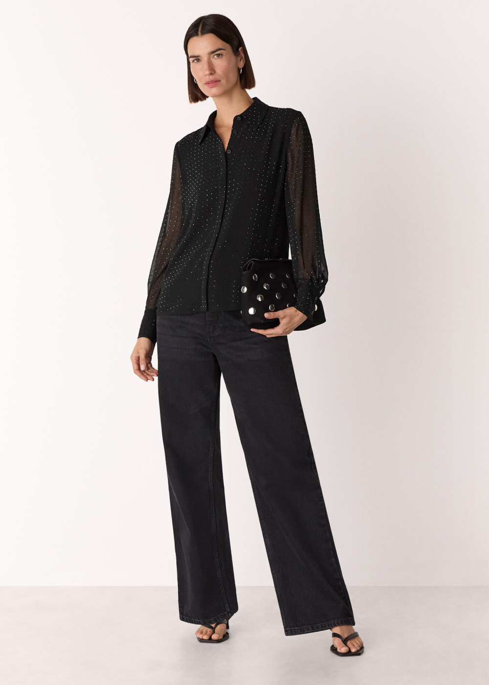 Black Eva Sparkle Shirt