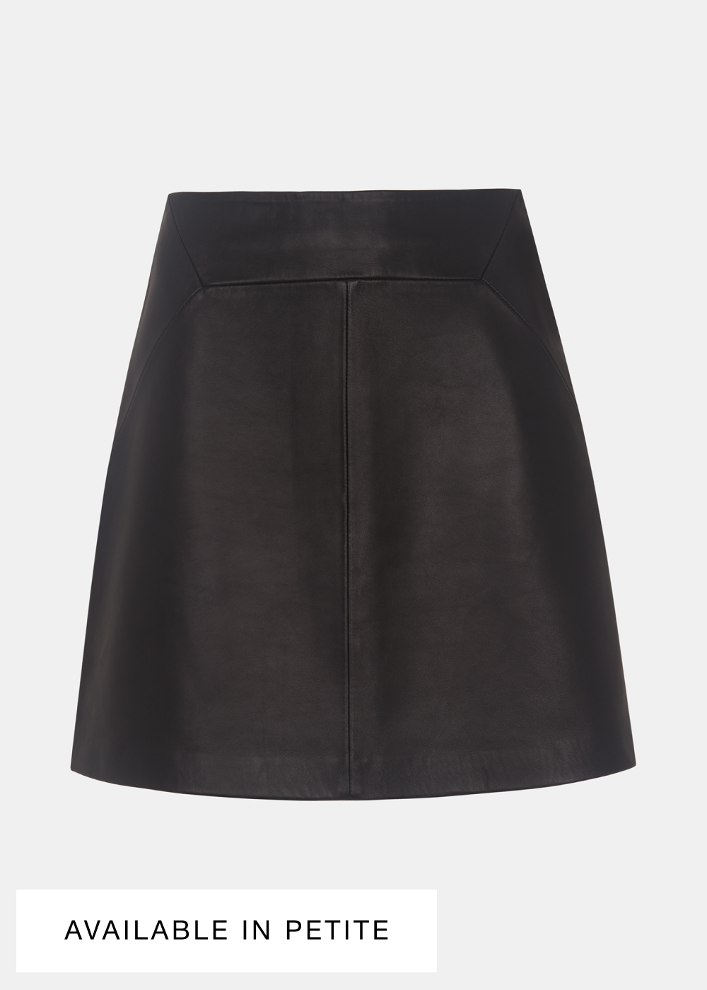 Black Leather A line Skirt