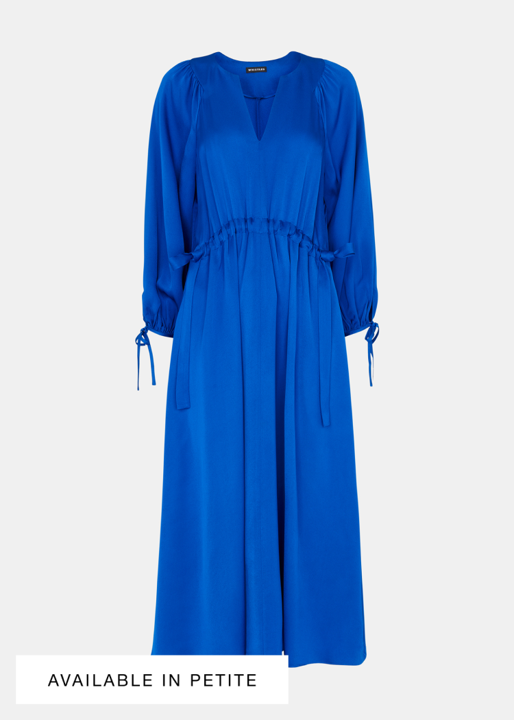 Molly Satin Ruched Dress