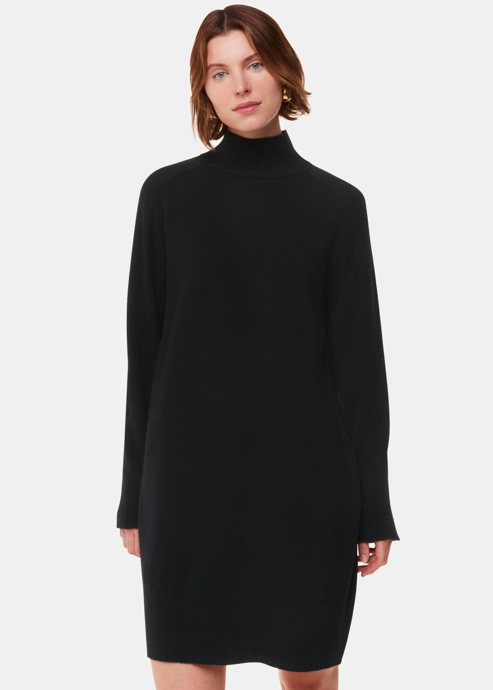 Cashmere Funnel Neck Dress