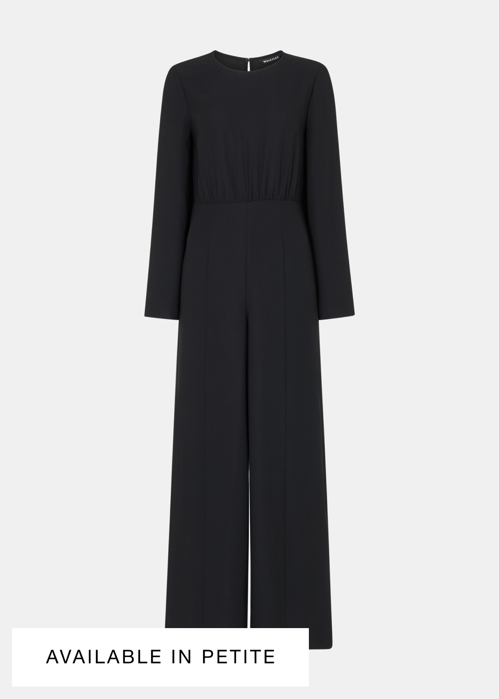 Black Bonnie Gathered Jumpsuit