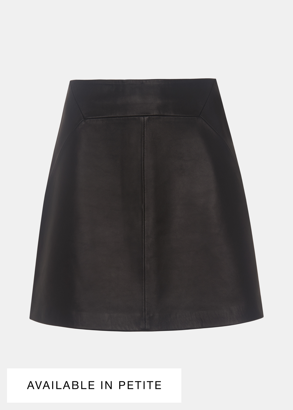 Black Leather A line Skirt