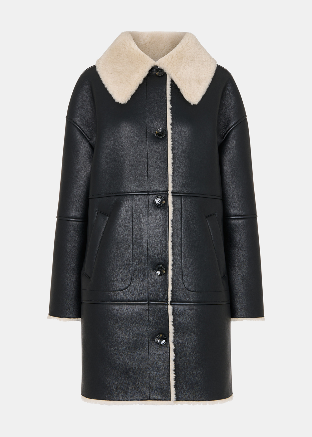 Black Luella Faux Fur Coat