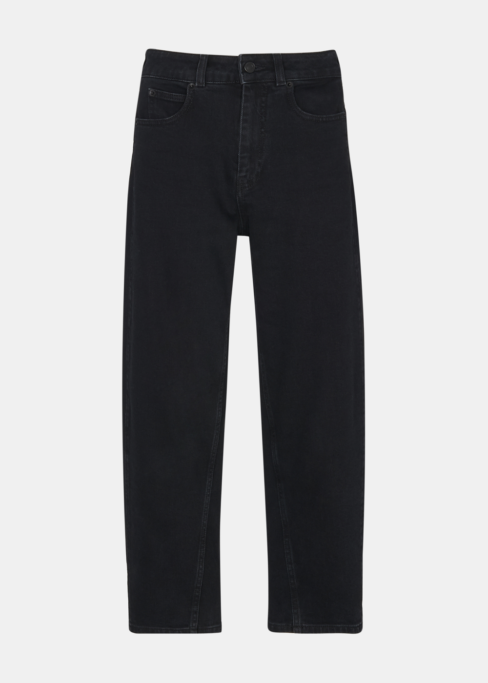Black Stretch Barrel Leg Jean