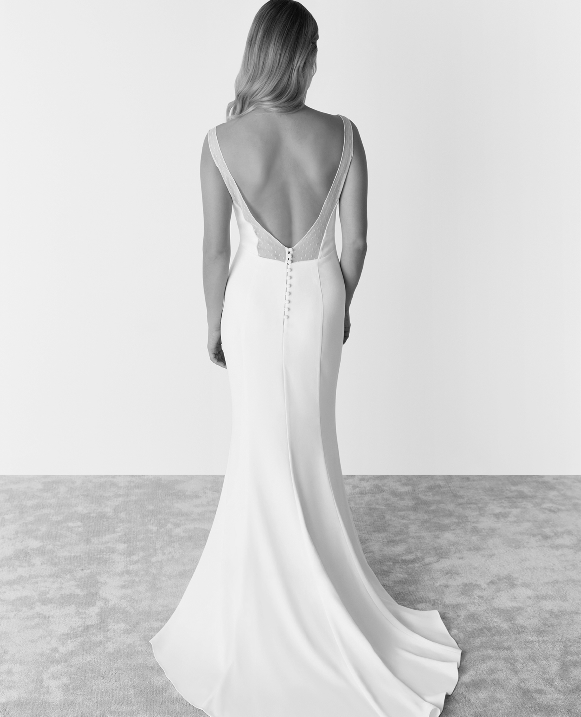 Ivory Mia Square Neck Wedding Dress