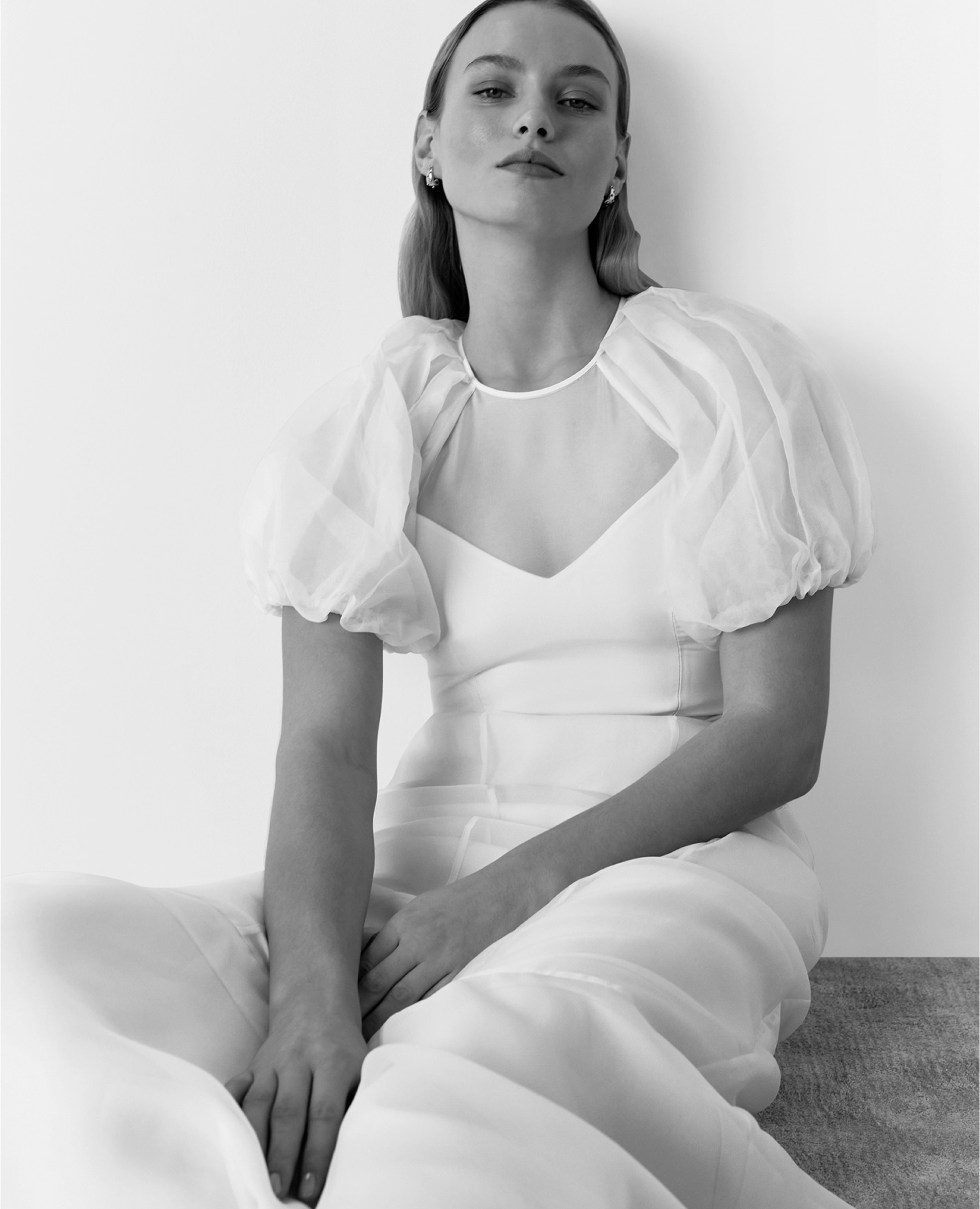Ivory Sabrina Silk Wedding Dress