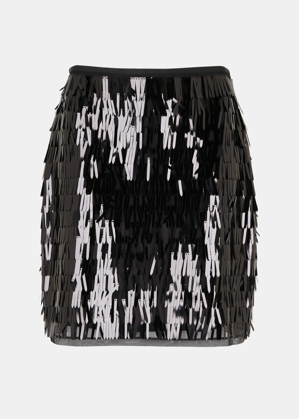 Black Sword Sequin Mini Skirt
