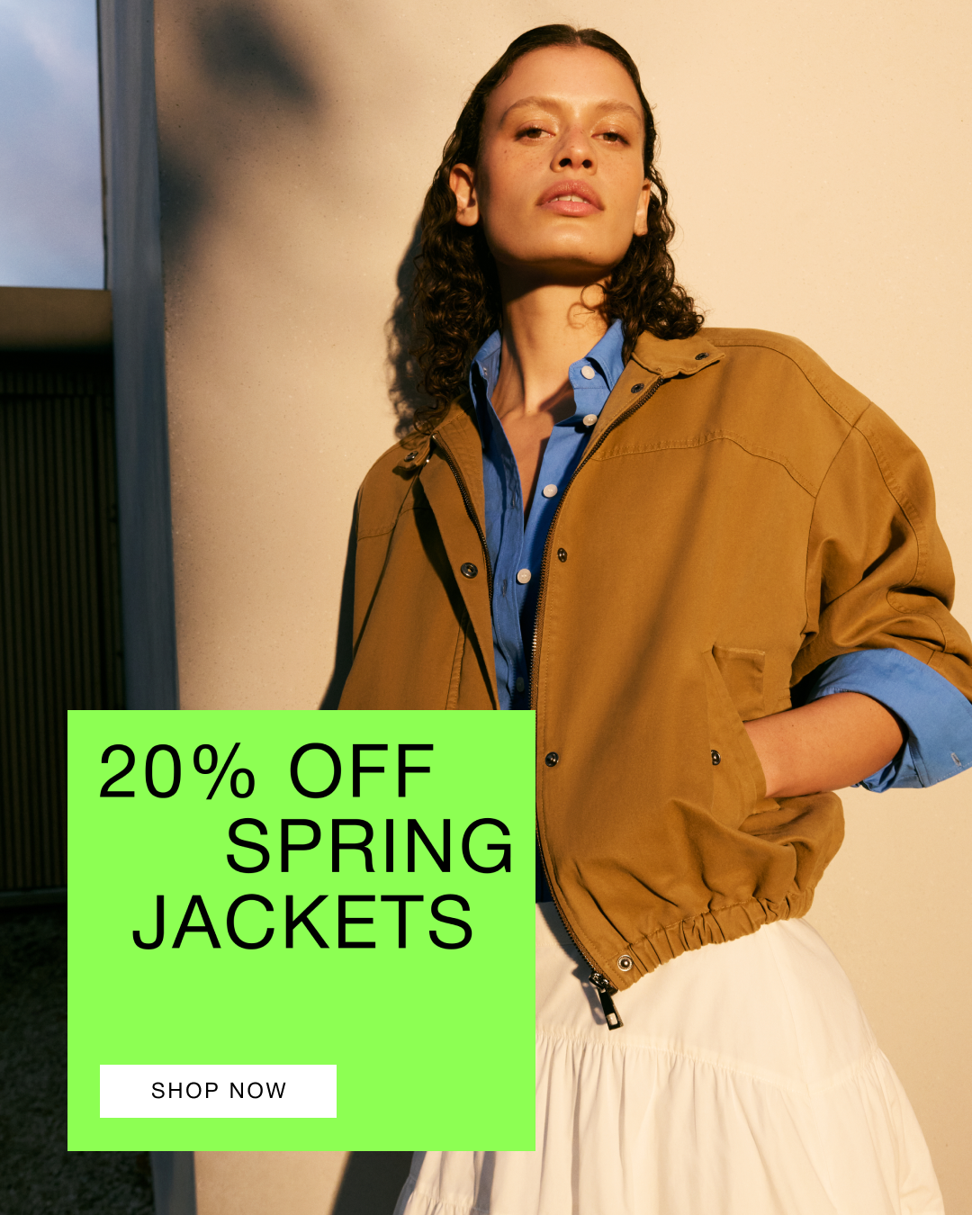20% off spring jackets
