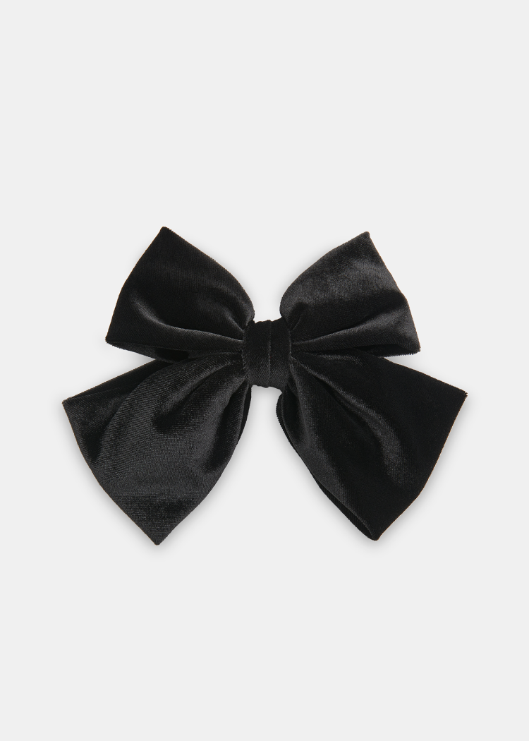 Black Velvet Bow Hair Clip