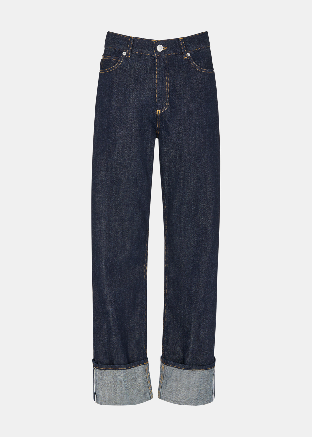 Dark Denim Turn Up Selvedge Jean