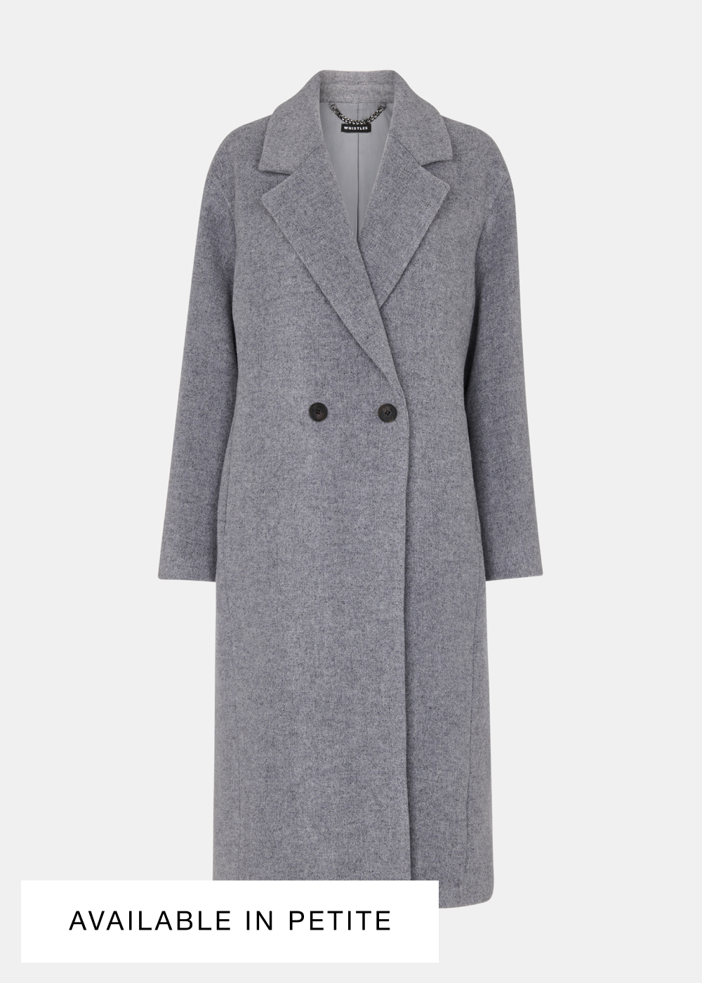 Grey Eliza Double Breasted Coat