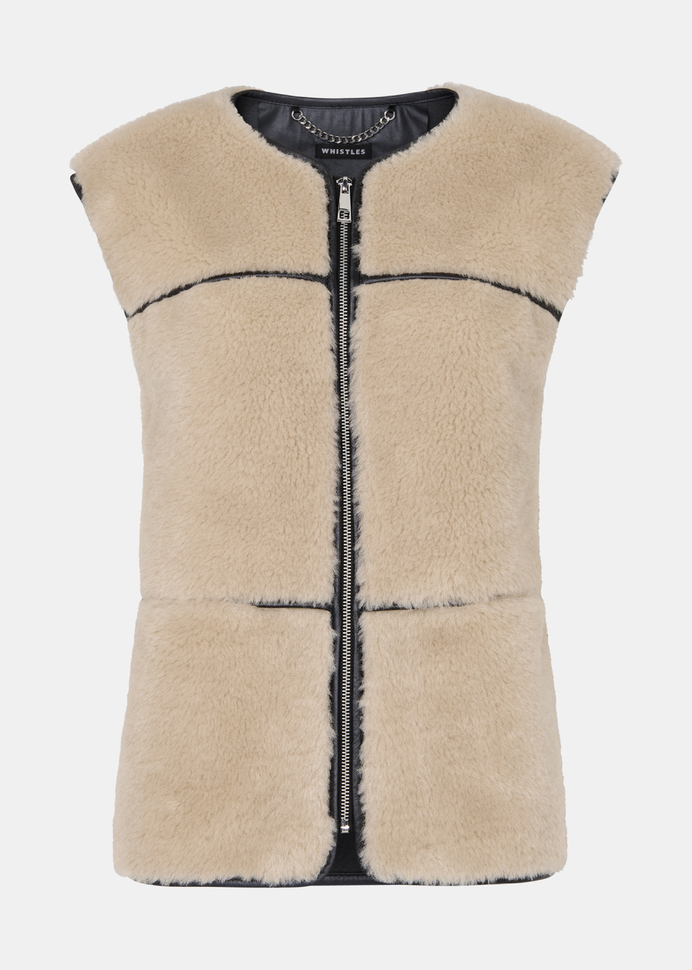 Neutral Rowena Faux Fur Waistcoat