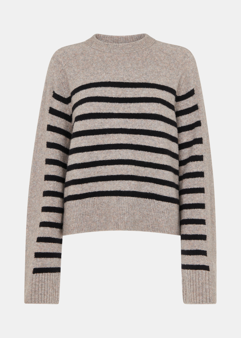 Multicolour Wool Mix Stripe Contrast Knit