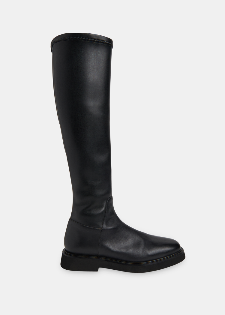 Black Quin Stretch Knee High Boot