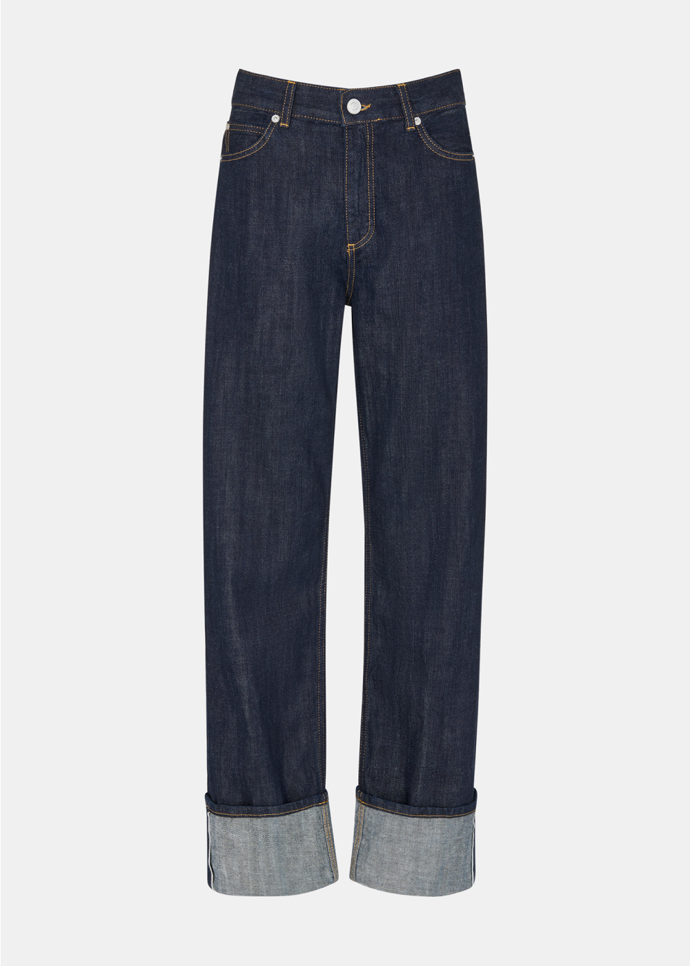 Dark Denim Turn Up Selvedge Jean