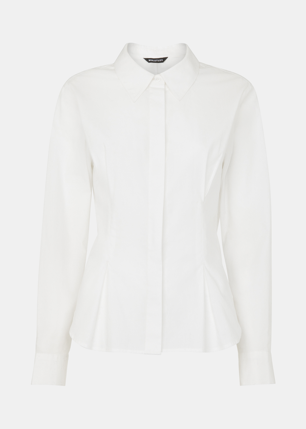 White Waisted Cotton Shirt
