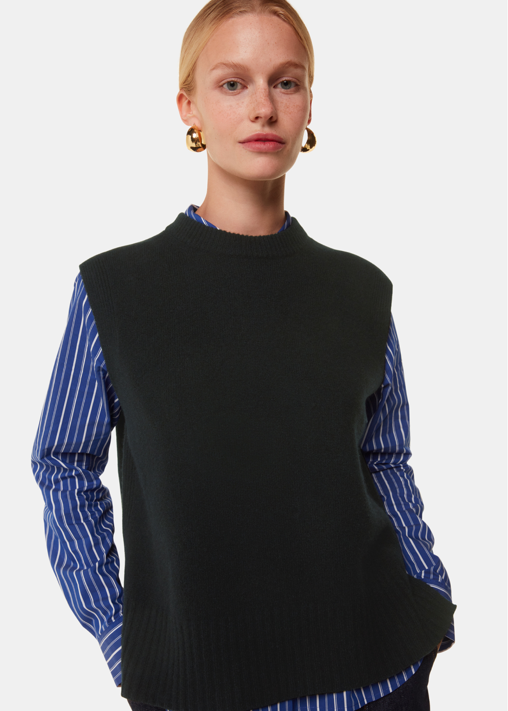 Black Wool Sleeveless Tank