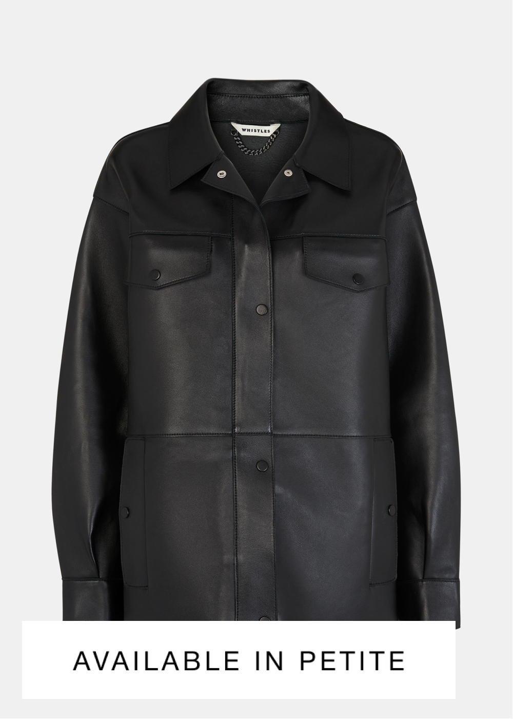 Black Clean Bonded Leather Jacket