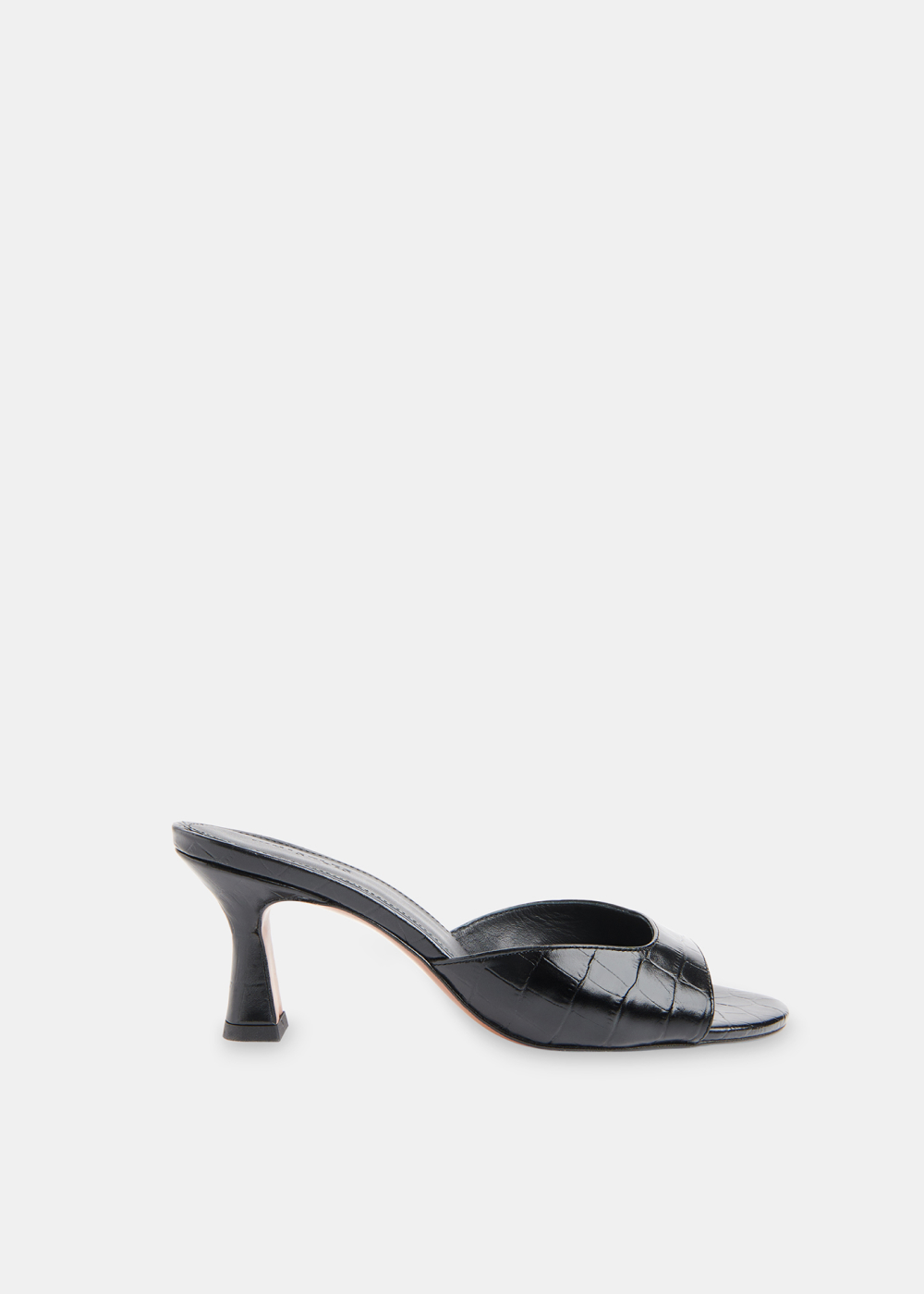 Black Pia Slip On Mule