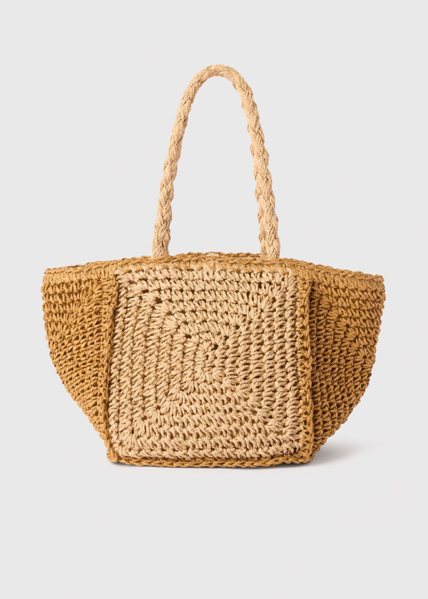 Multicolour Patchwork Straw Mini Bag