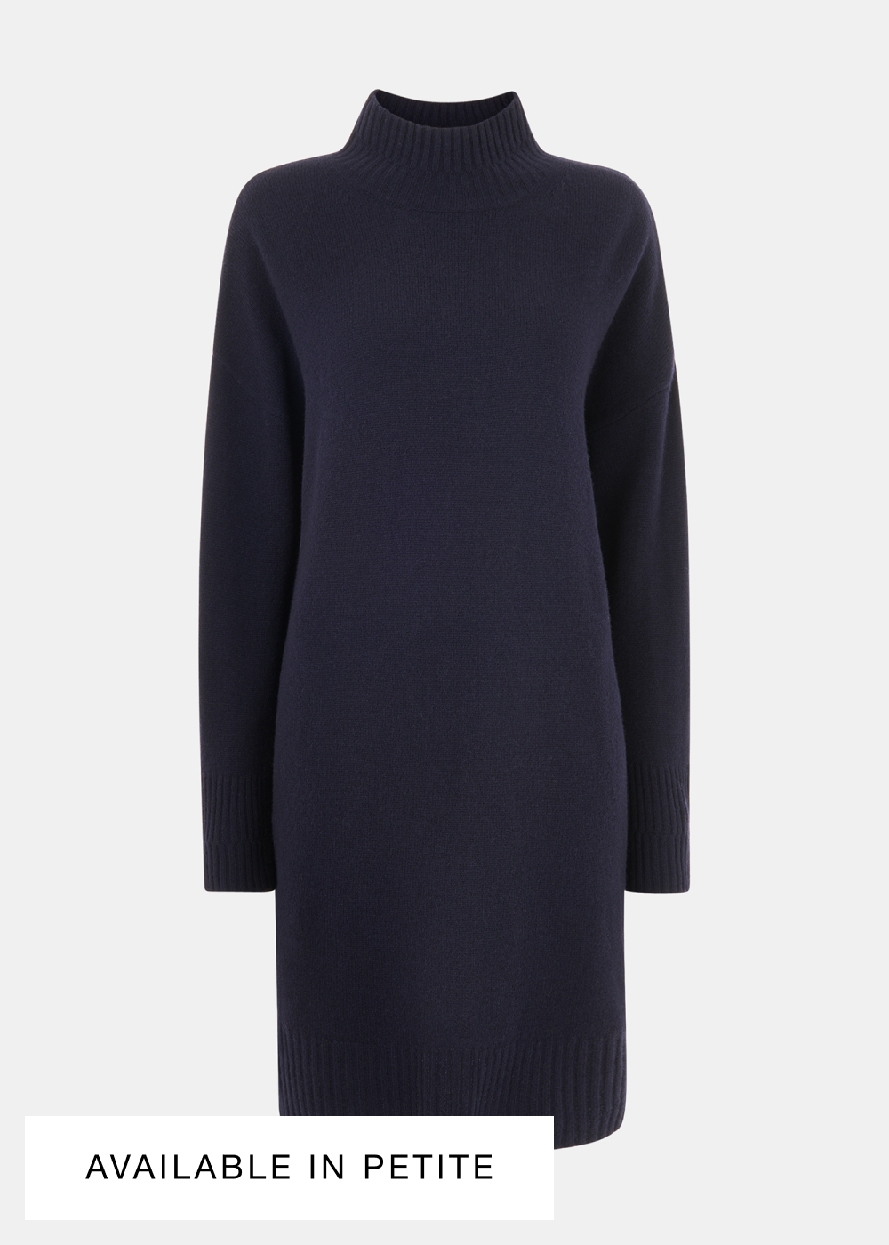 Navy Amelia Wool Knitted Dress