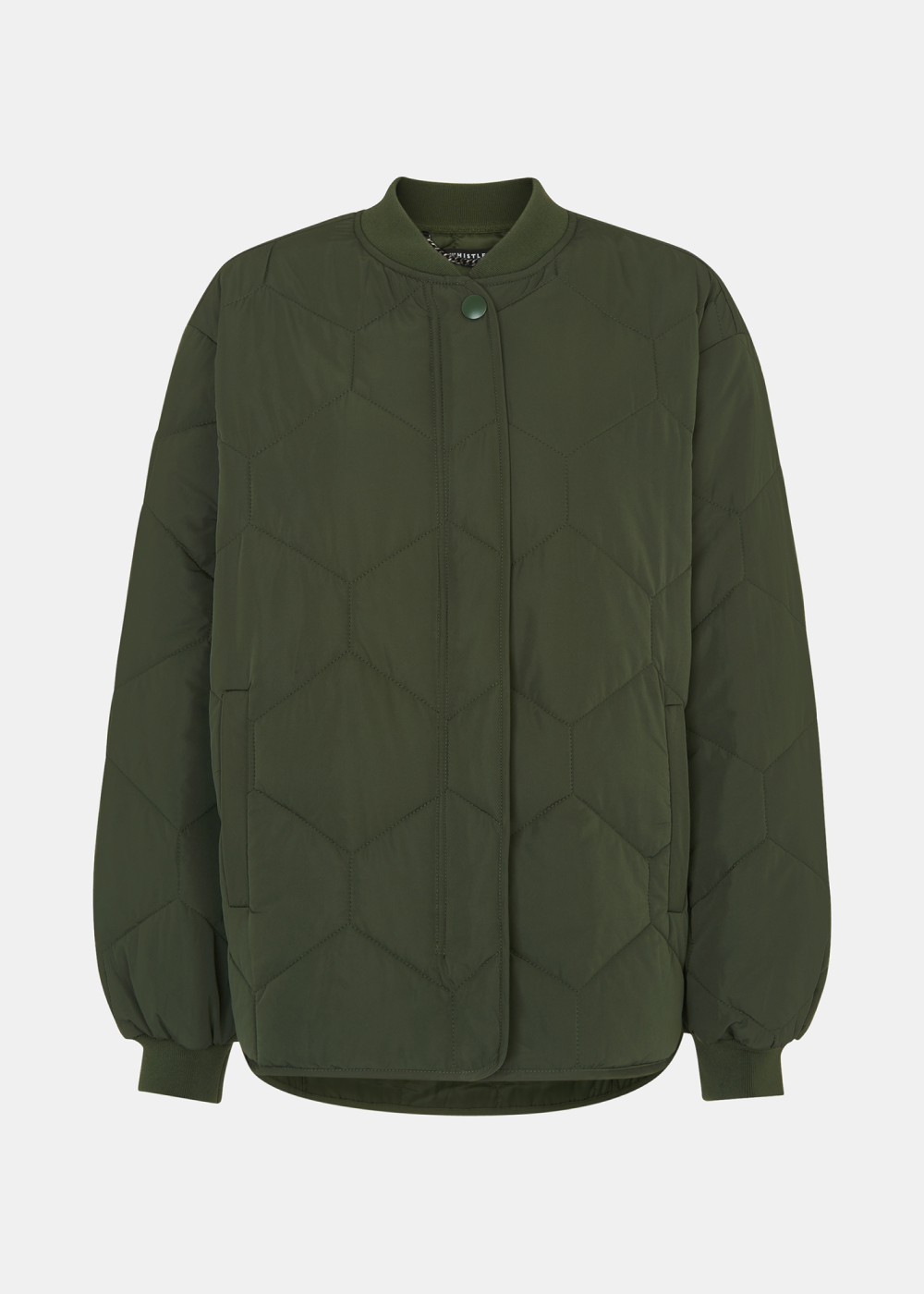 Khaki Ida Short Quilted Coat