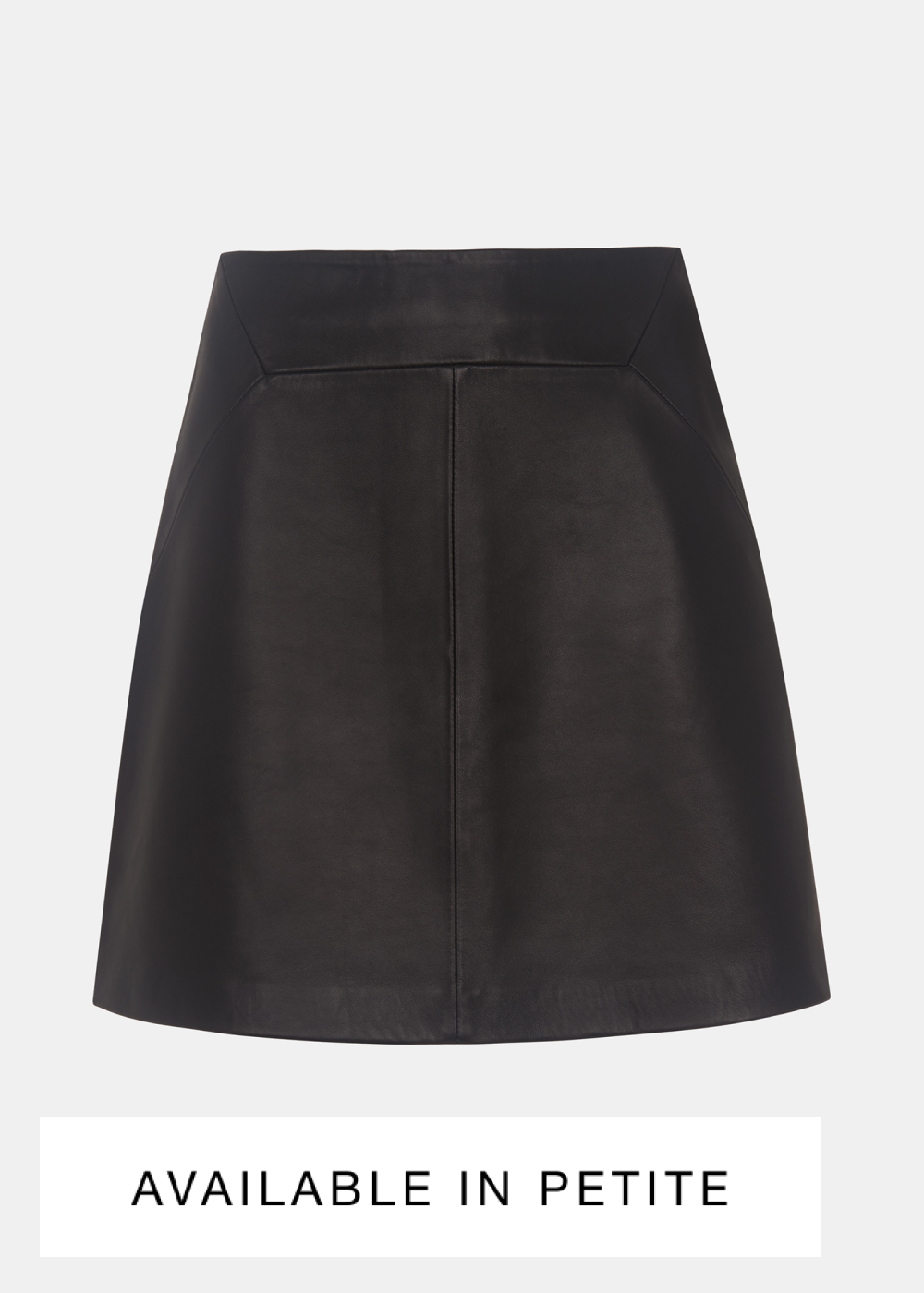Black Leather A line Skirt