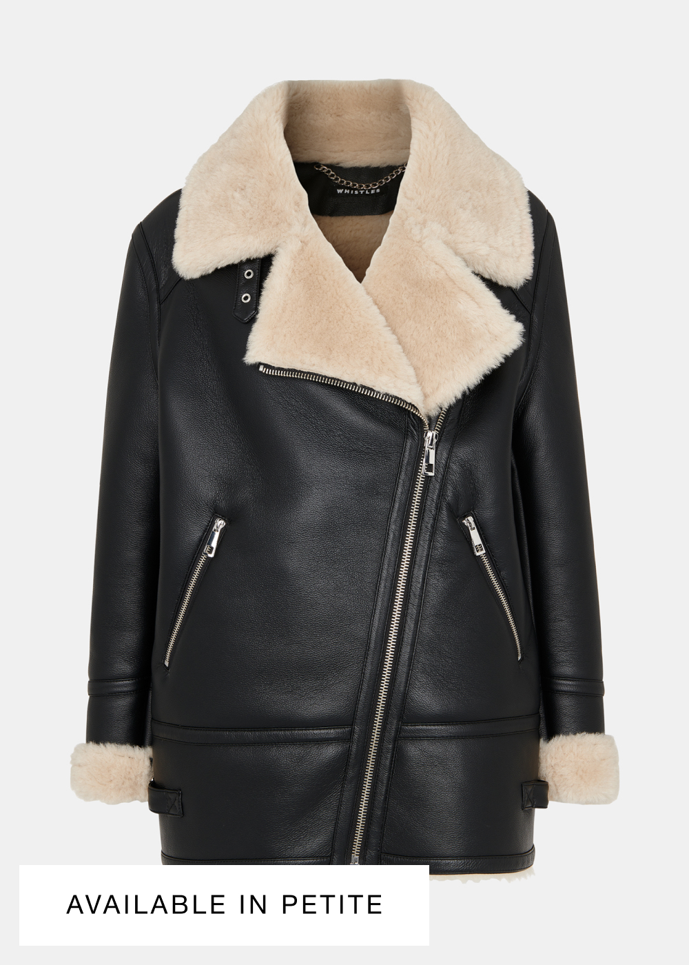 Black Faux Fur Aviator