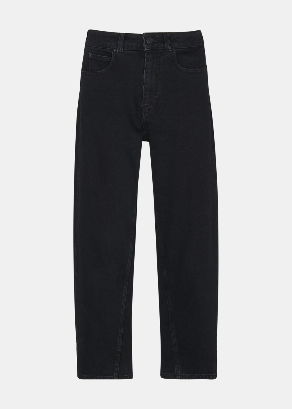 Black Stretch Barrel Leg Jean