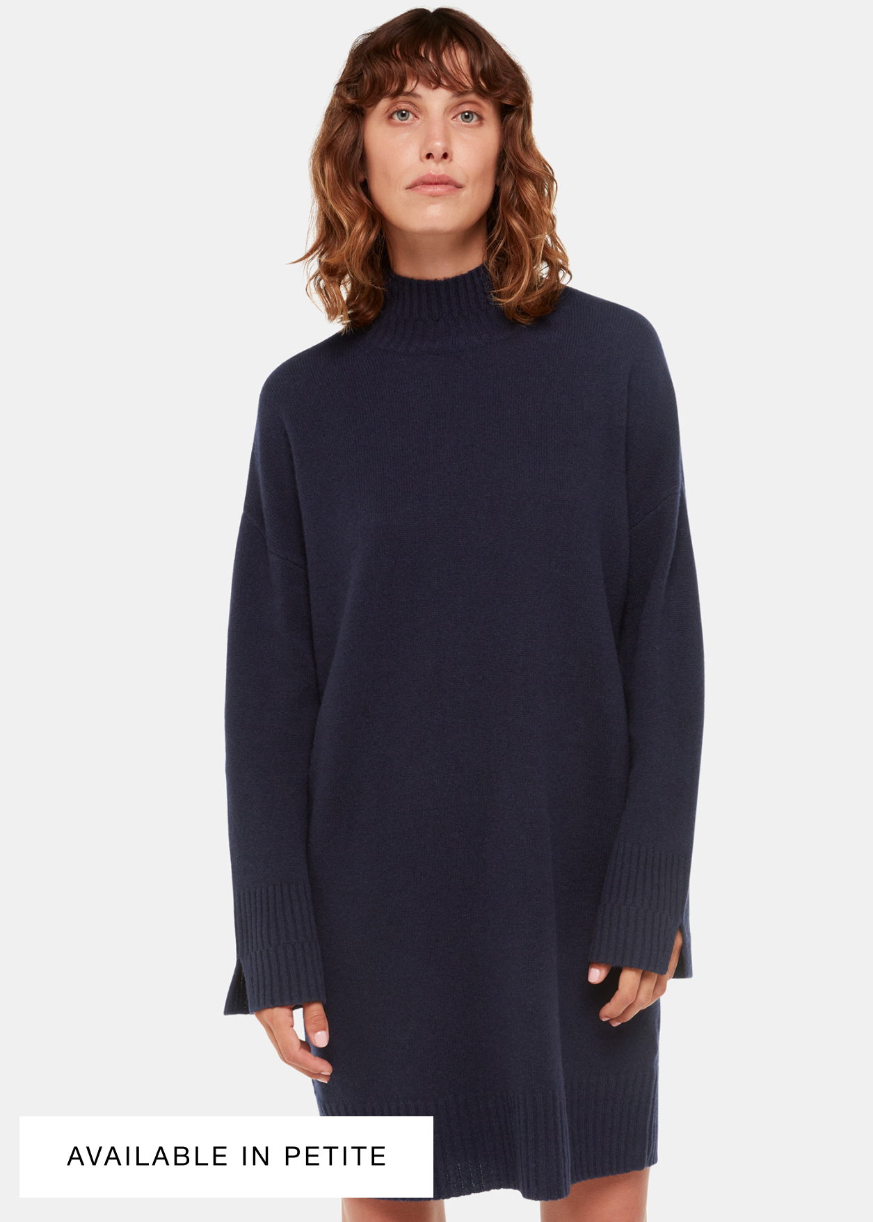 Navy Amelia Wool Knitted Dress