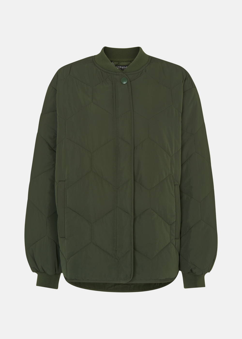 Khaki Ida Short Quilted Coat