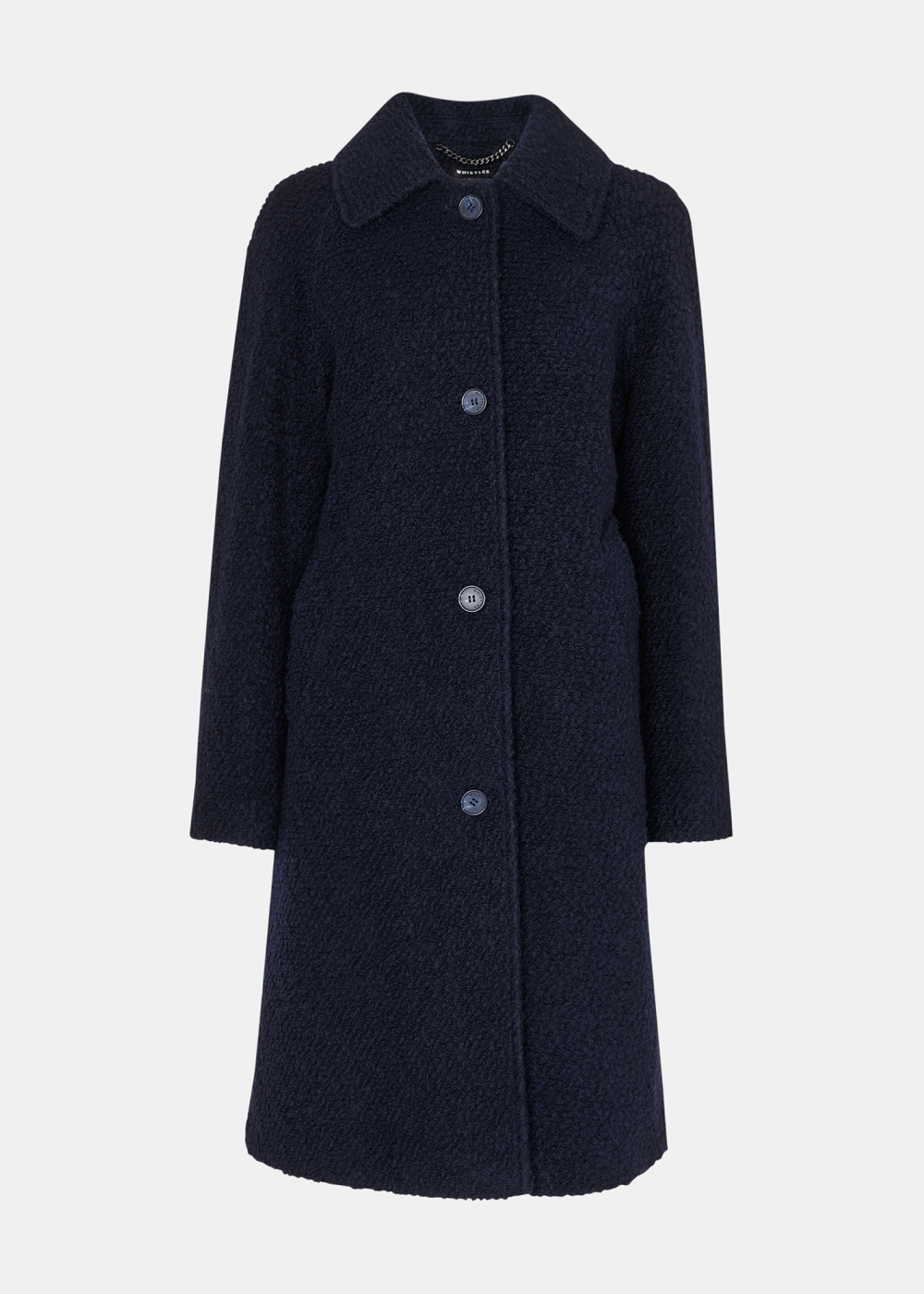 Navy Romy Boucle Coat