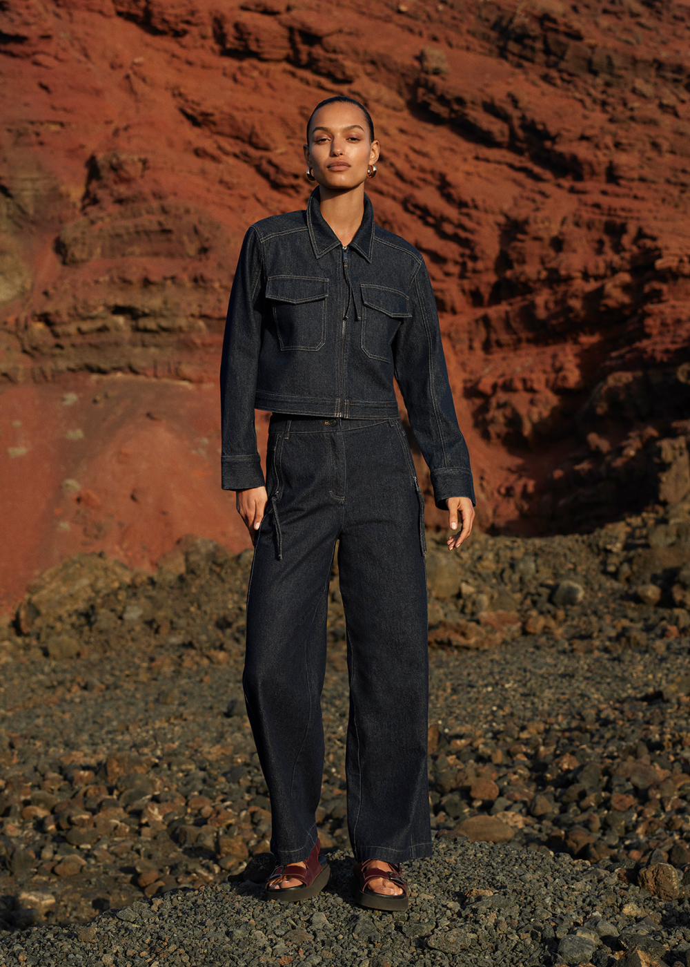 Dark Denim Sandy Western Denim Trouser