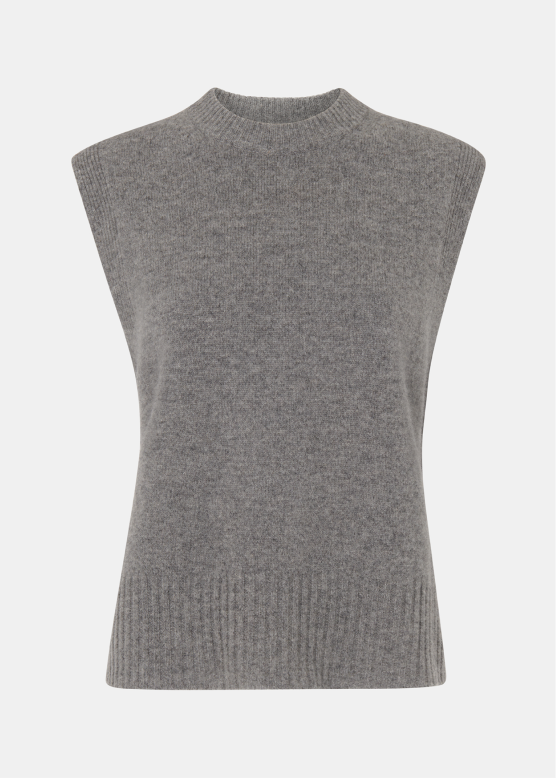 Grey Wool Sleeveless Tank