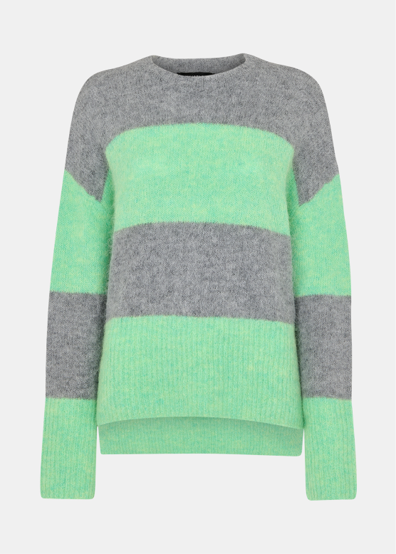 Green Alpaca Mix Stripe Knit