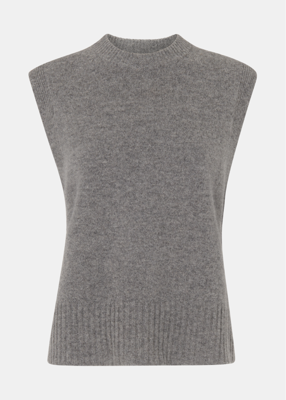 Grey Wool Sleeveless Tank