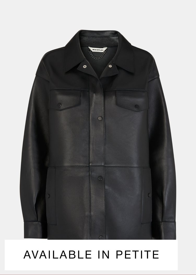 Black Clean Bonded Leather Jacket