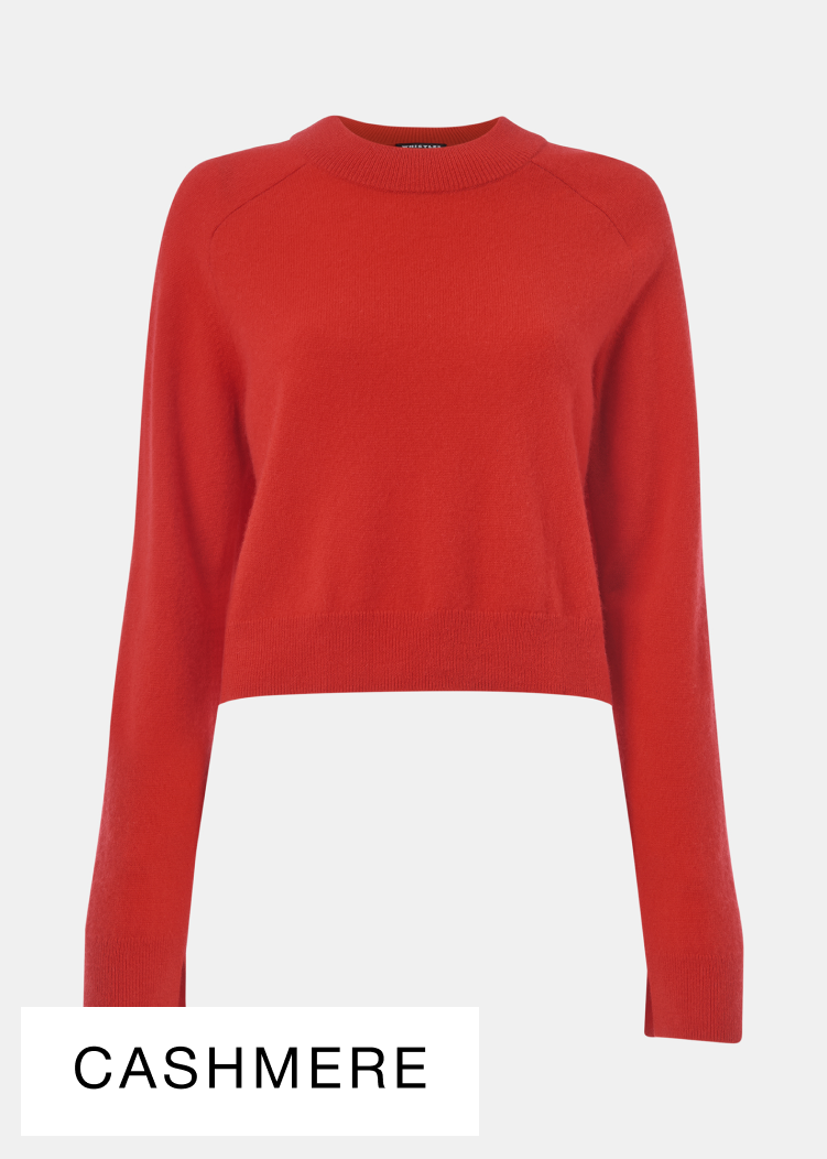 Red Cashmere Crop Crew
