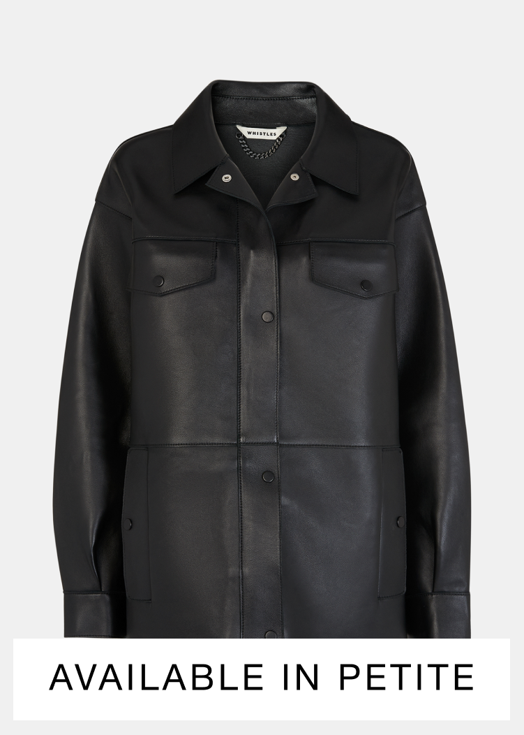 Black Clean Bonded Leather Jacket