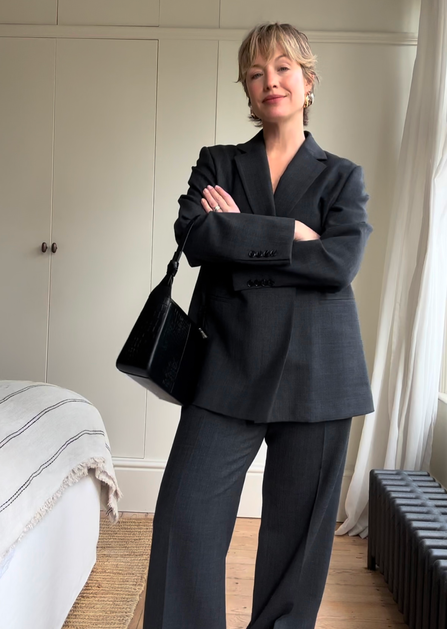 Grey Marl Natalie Wool Blend Blazer