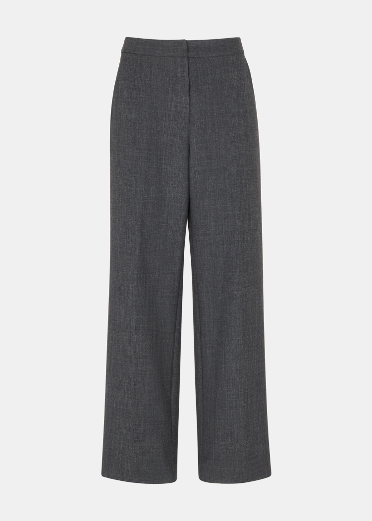 Grey Marl Natalie Wool Blend Trouser