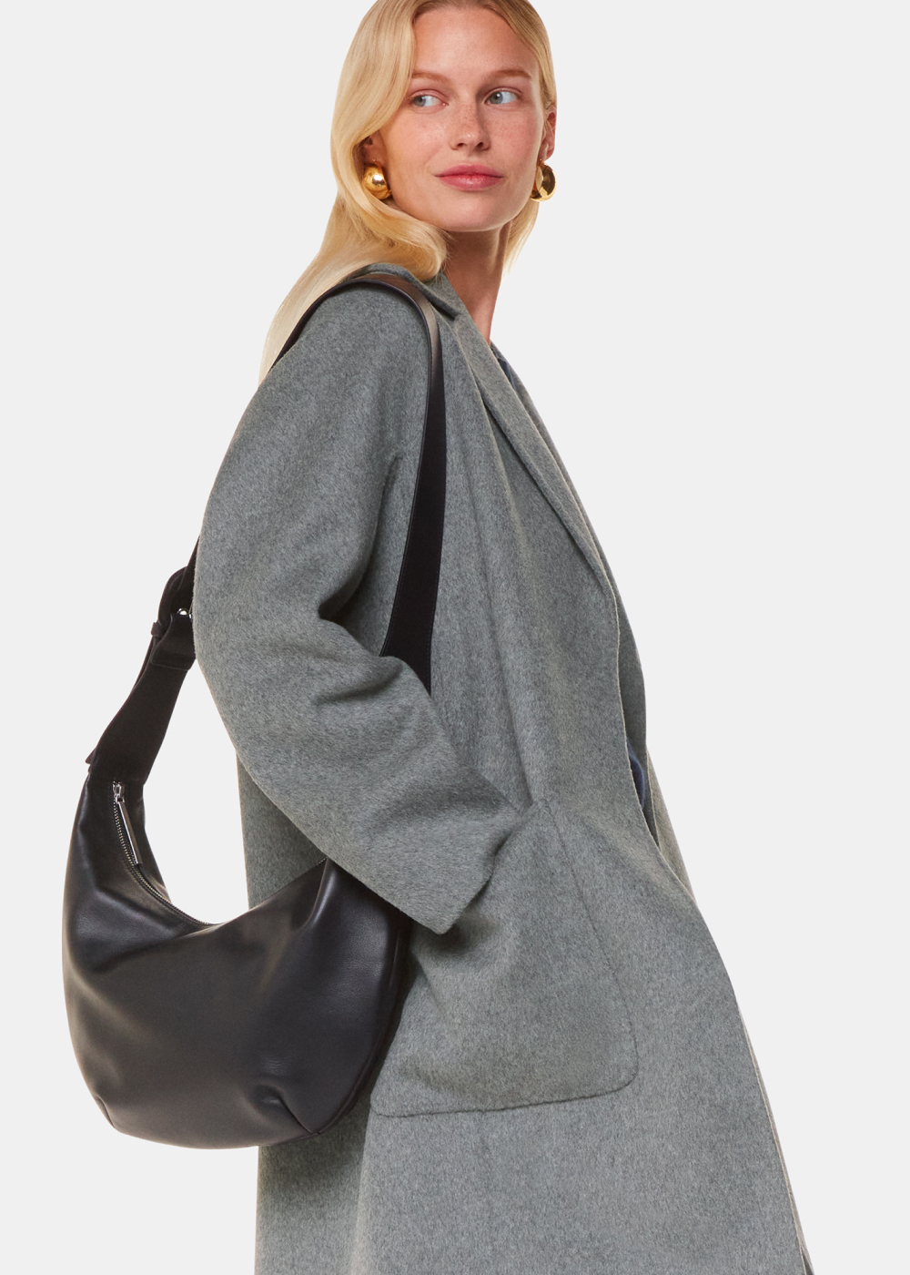 Grey Cassie Double Face Pocket Coat