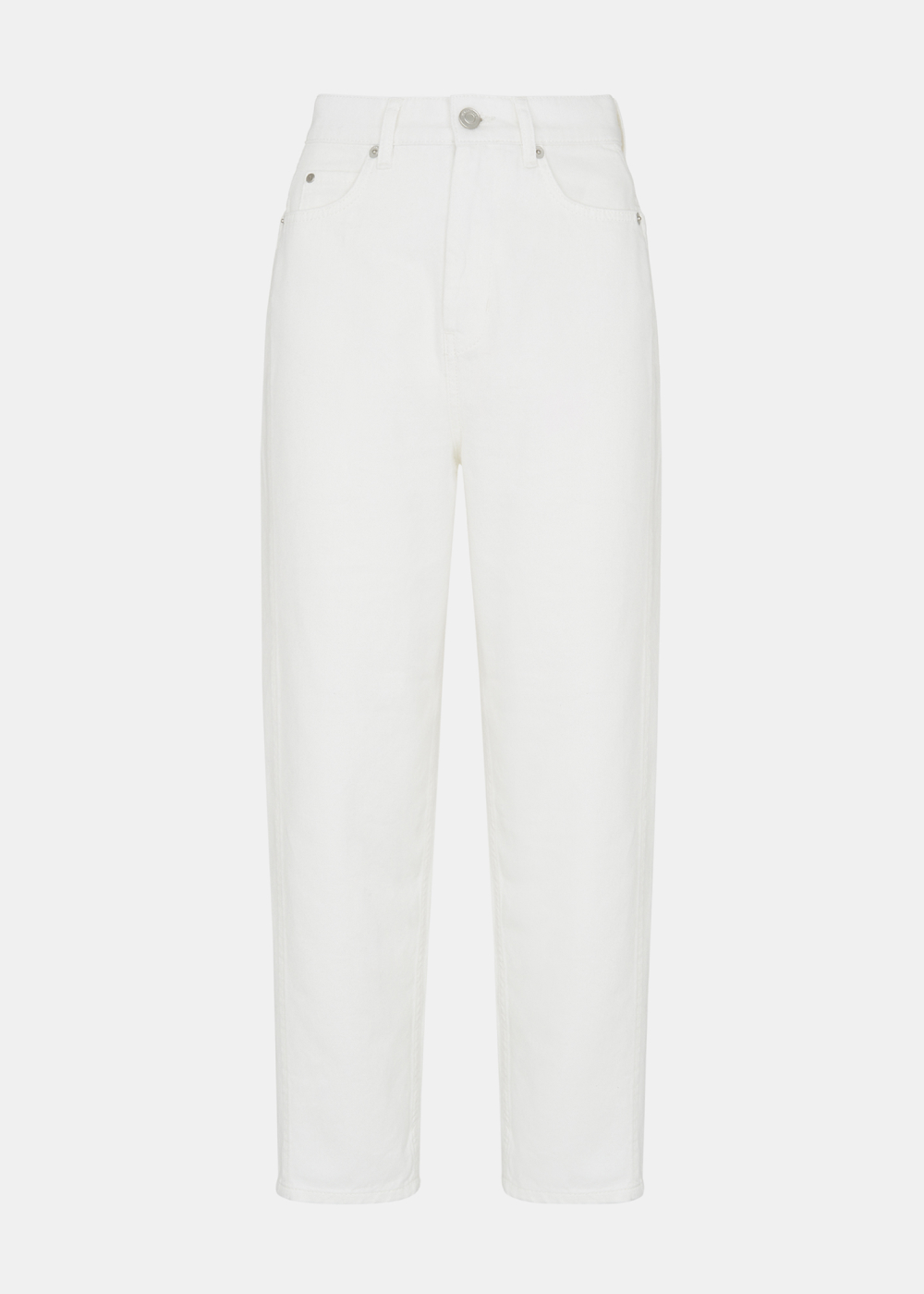 White Authentic Barrel Leg Jean