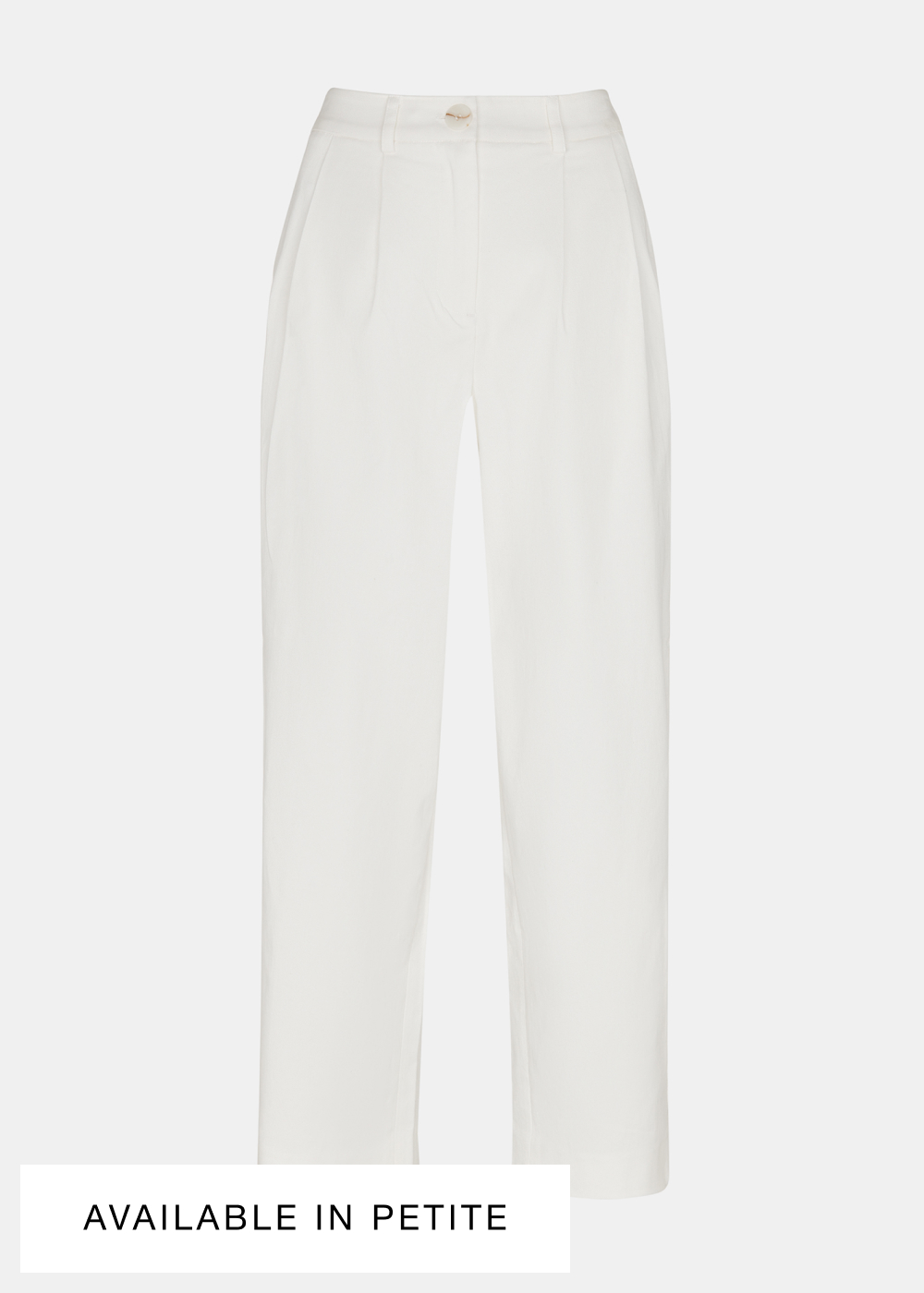 White Bethany Barrel Leg Trouser