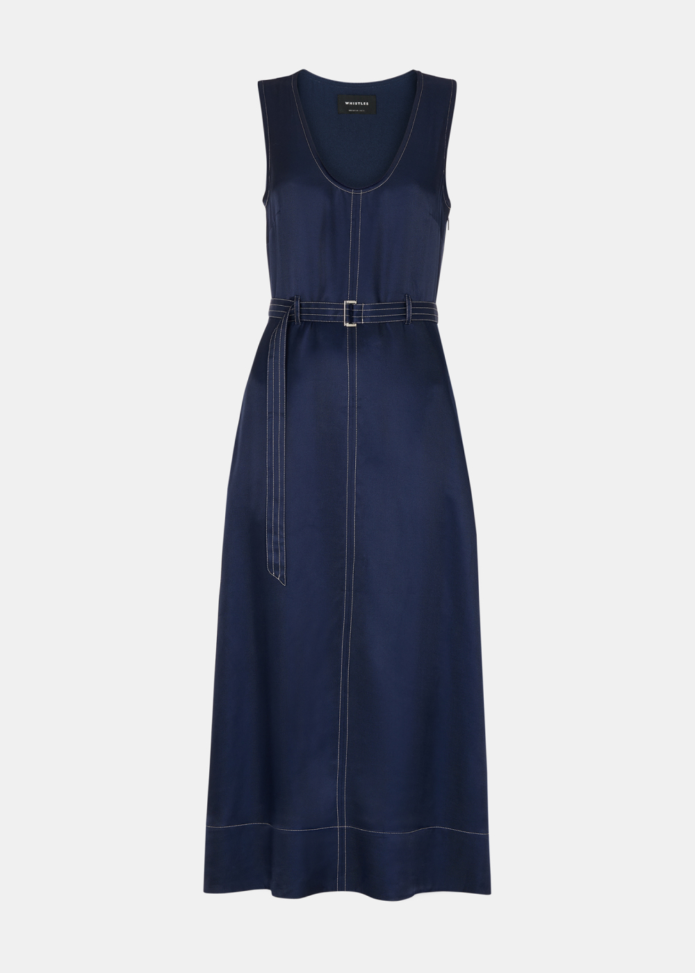 Navy Karina Sleeveless Midi Dress